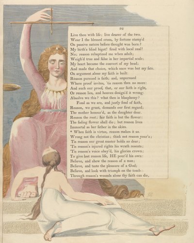Pensieri Notturni di Young, Pagina 92, Quando la fede è virtù, la ragione lo rende tale da William Blake
